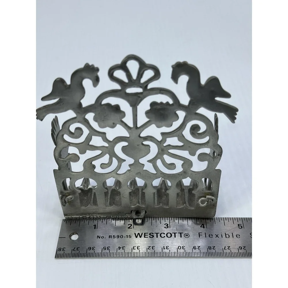 Vintage Pewter Museum Eretz Israel Hanukkah Menorah Tel Aviv Souvenir Judaica